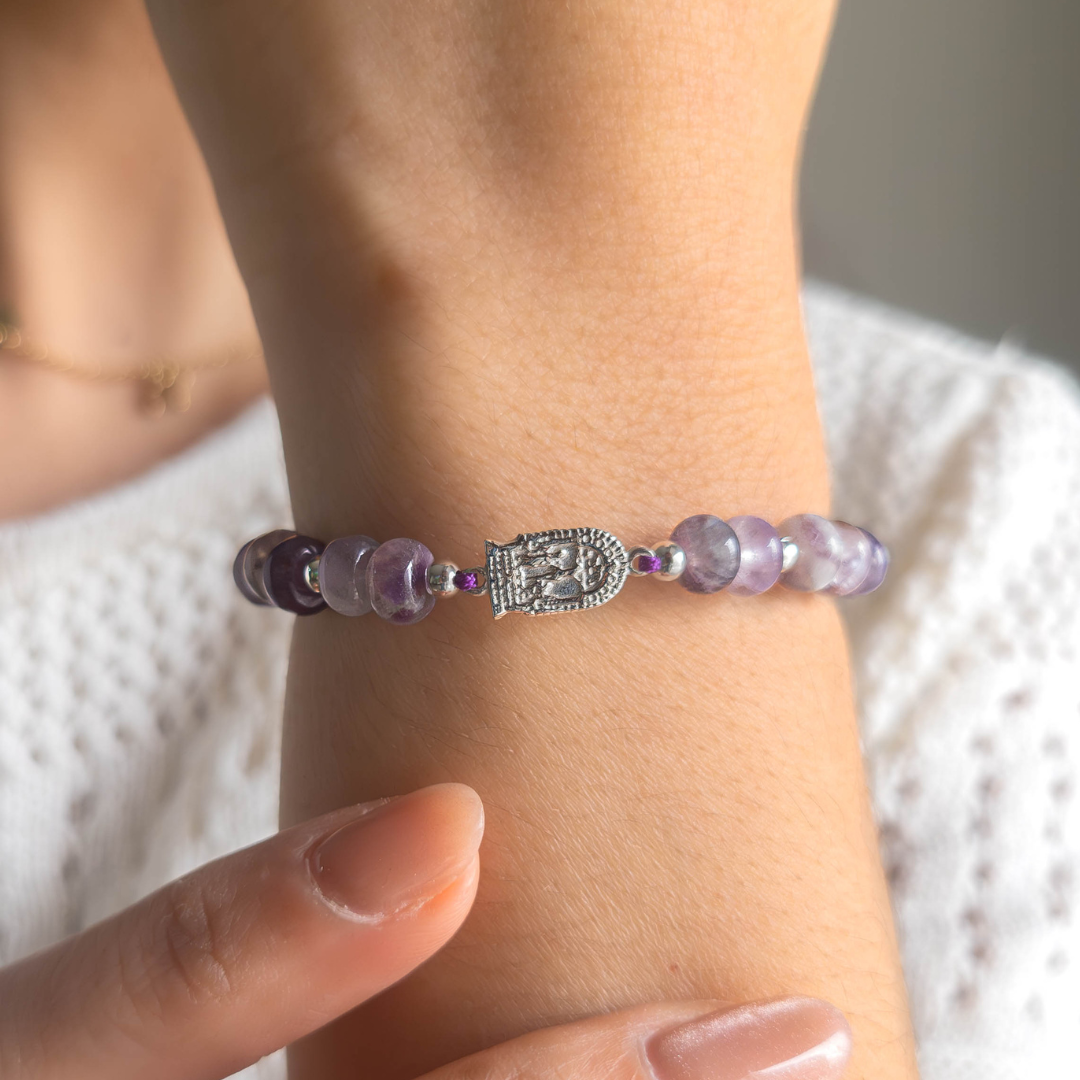Pulsera Señor de los Milagros - Amatista