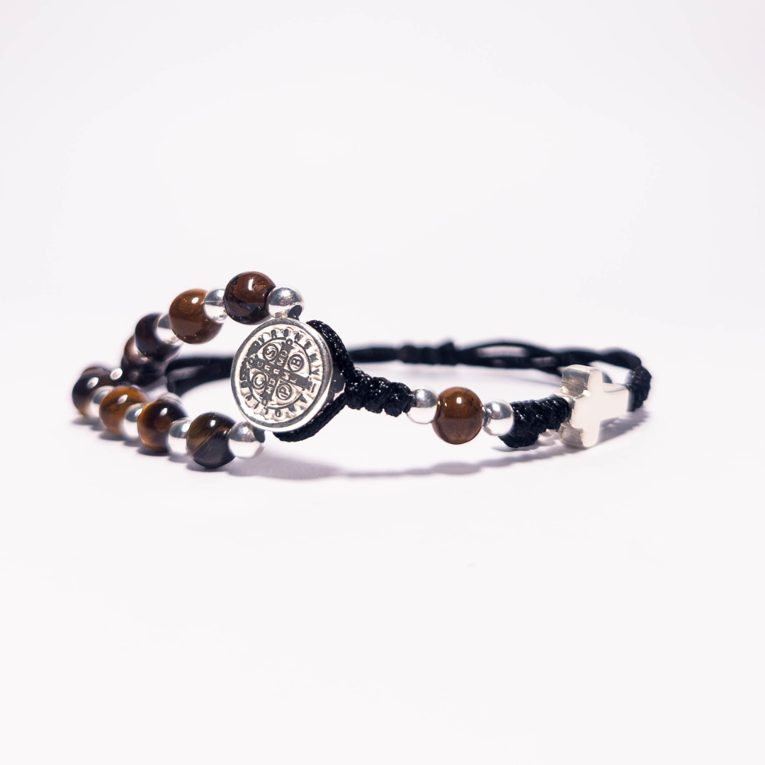 Pulsera Denario San Benito - Ojo de Tigre