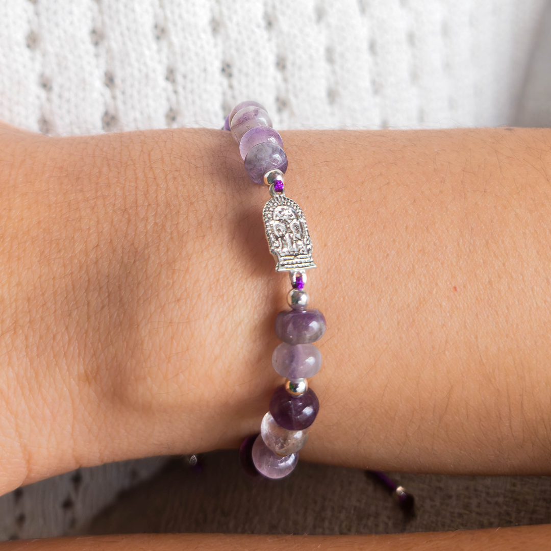 Pulsera Señor de los Milagros - Amatista