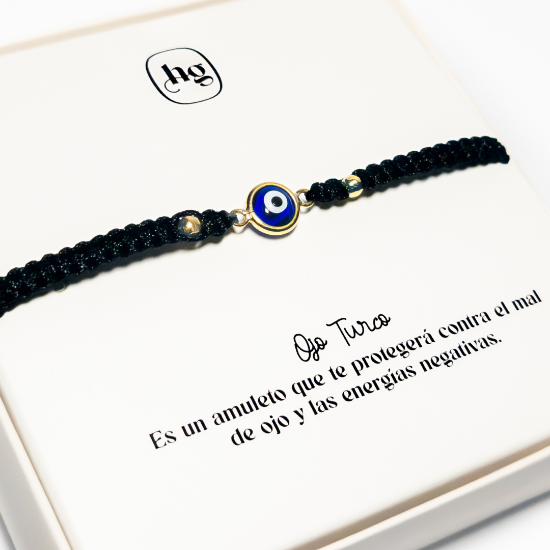 Pulsera Ojo Turco Azul II - Oro 18k