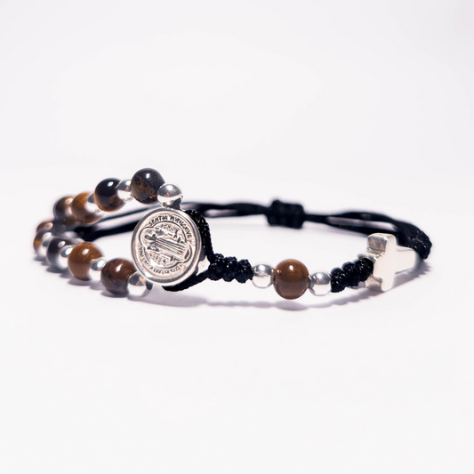 Pulsera Denario San Benito - Ojo de Tigre