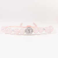 Pulsera San Benito - Cuarzo Rosa