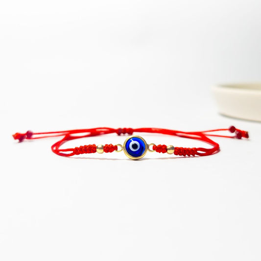 Pulsera Ojo Turco Azul - Oro 18k