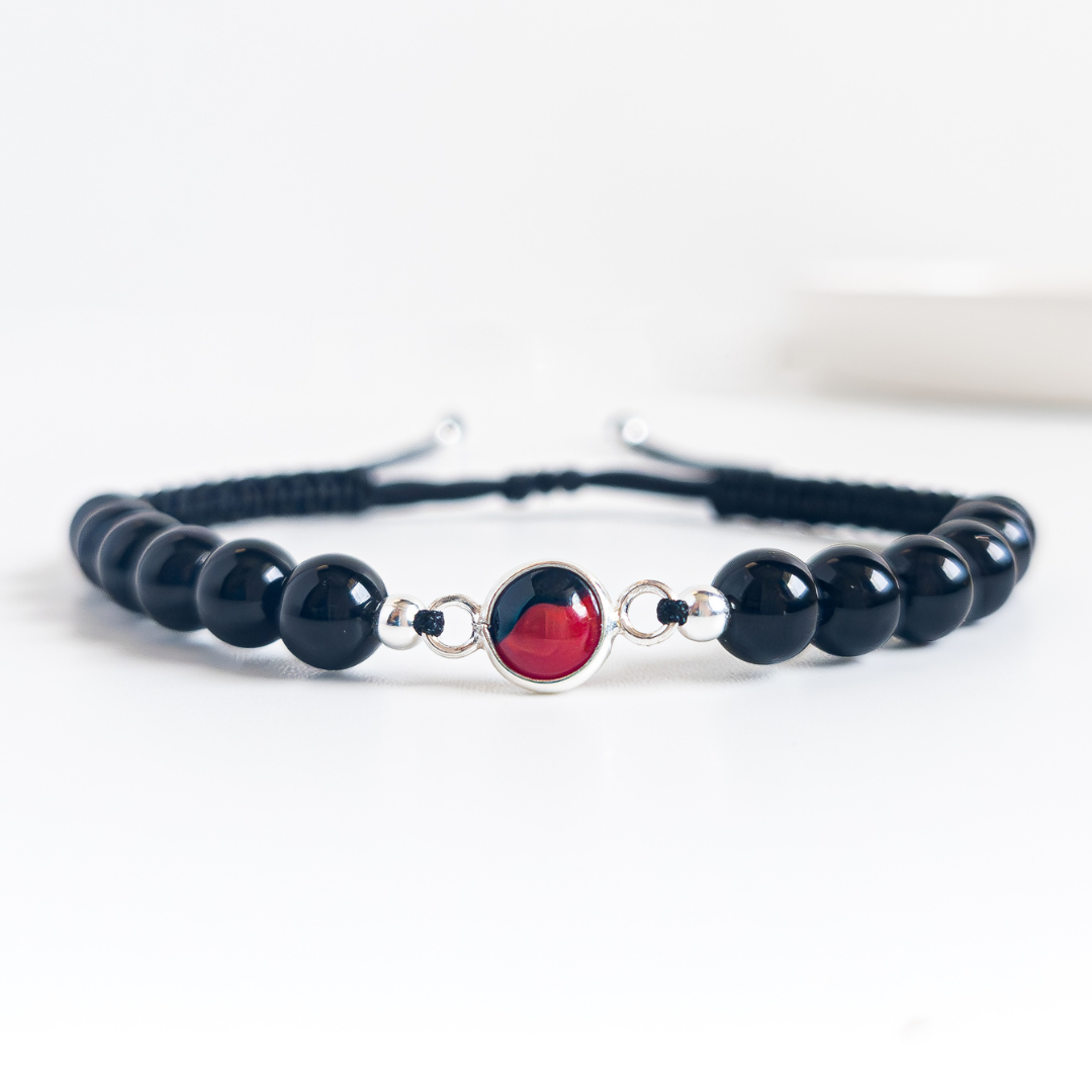Pulsera Huayruro - Turmalina Negra