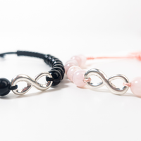 Dúo Amor & Fuerza Infinita - Cuarzo Rosa + Onix