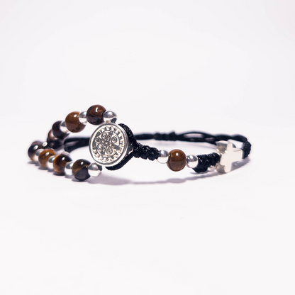 Pulsera Denario San Benito - Ojo de Tigre