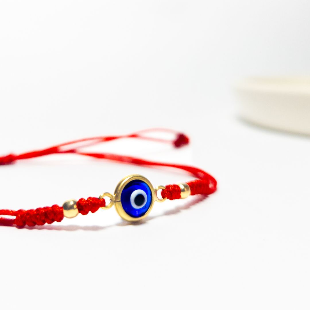 Pulsera Ojo Turco Azul - Oro 18k