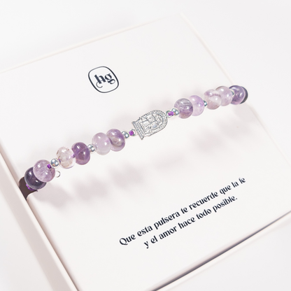 Pulsera Señor de los Milagros - Amatista
