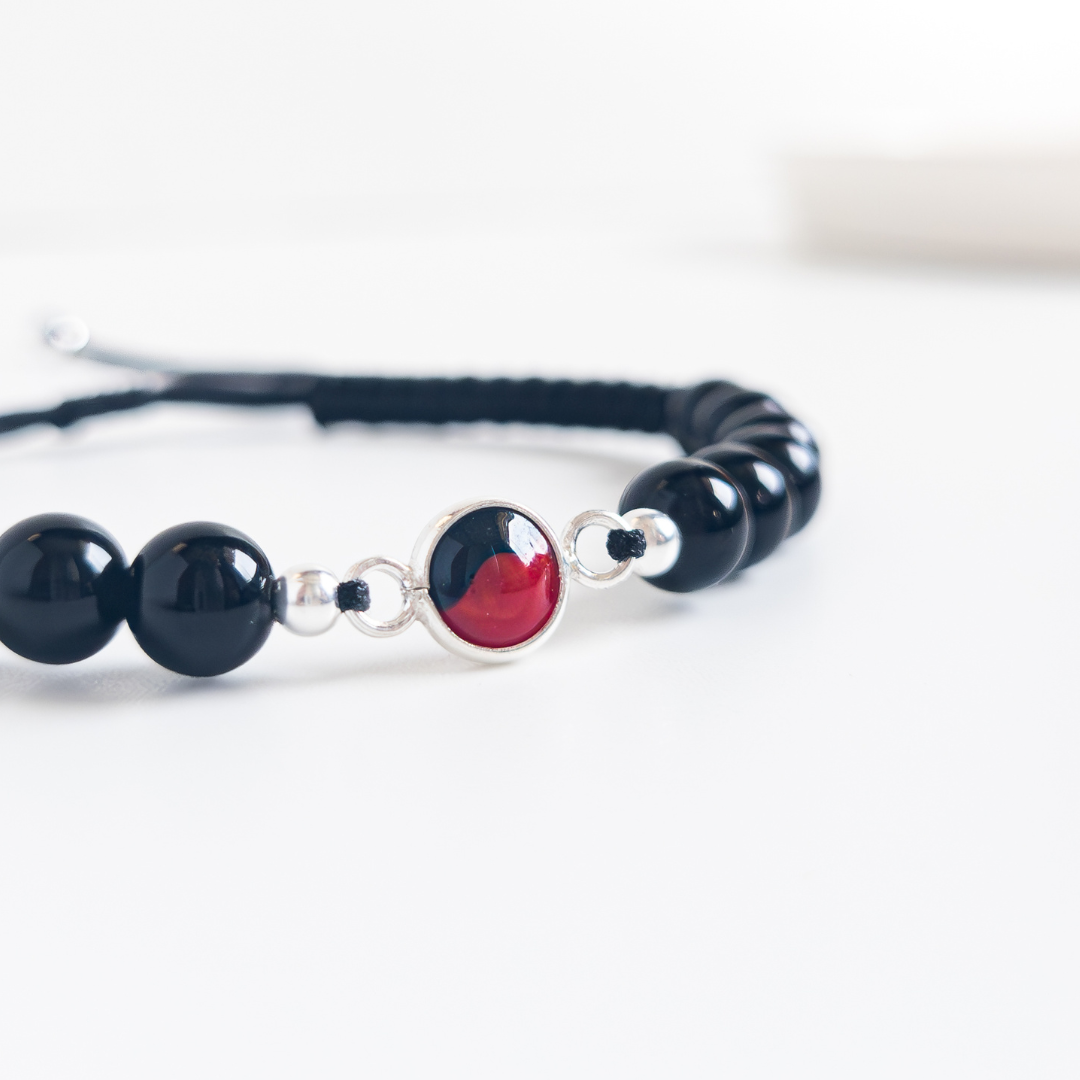 Pulsera Huayruro - Turmalina Negra