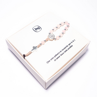 Pulsera Denario San Benito - Cuarzo Rosa