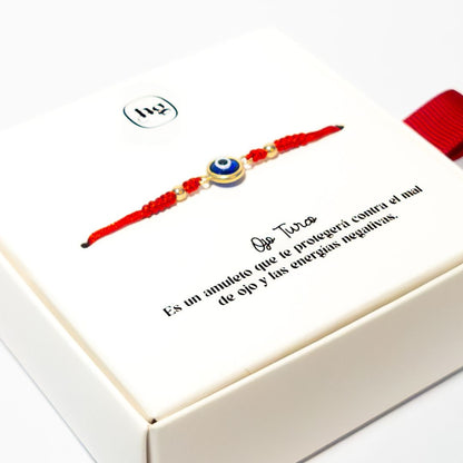 Pulsera Ojo Turco Azul - Oro 18k