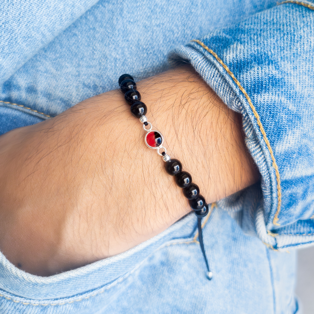 Pulsera Huayruro - Turmalina Negra