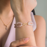 Pulsera Amor Puro - Cuarzo Rosa - Oro 18k