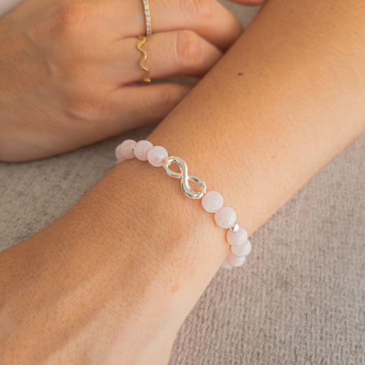 Pulsera Amor Infinito - Cuarzo Rosa