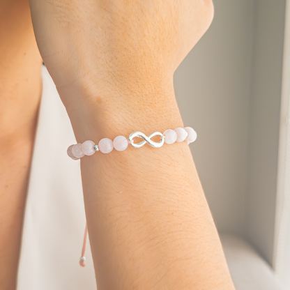 Pulsera Amor Infinito - Cuarzo Rosa