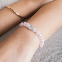 Pulsera San Benito - Cuarzo Rosa