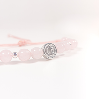 Pulsera San Benito - Cuarzo Rosa